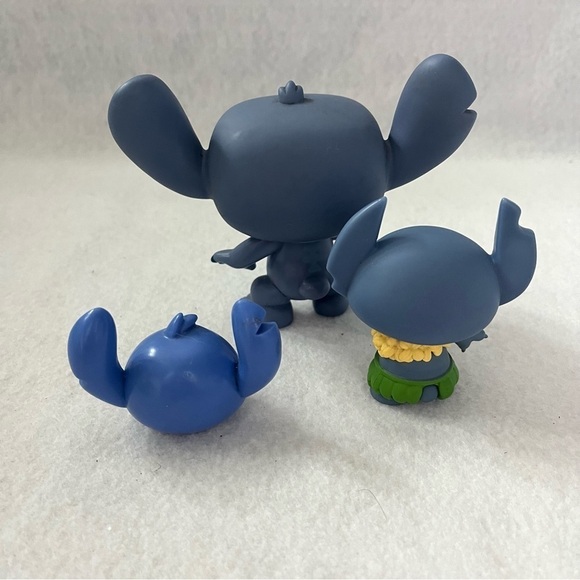 Set of 3 STITCH FUNKO Figures Head Disney Hula Plastic Toy - Picture 6 of 9